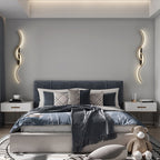 Lumor Applique Murale Vague Design Moderne Noir/Or Salon - Neutralighting