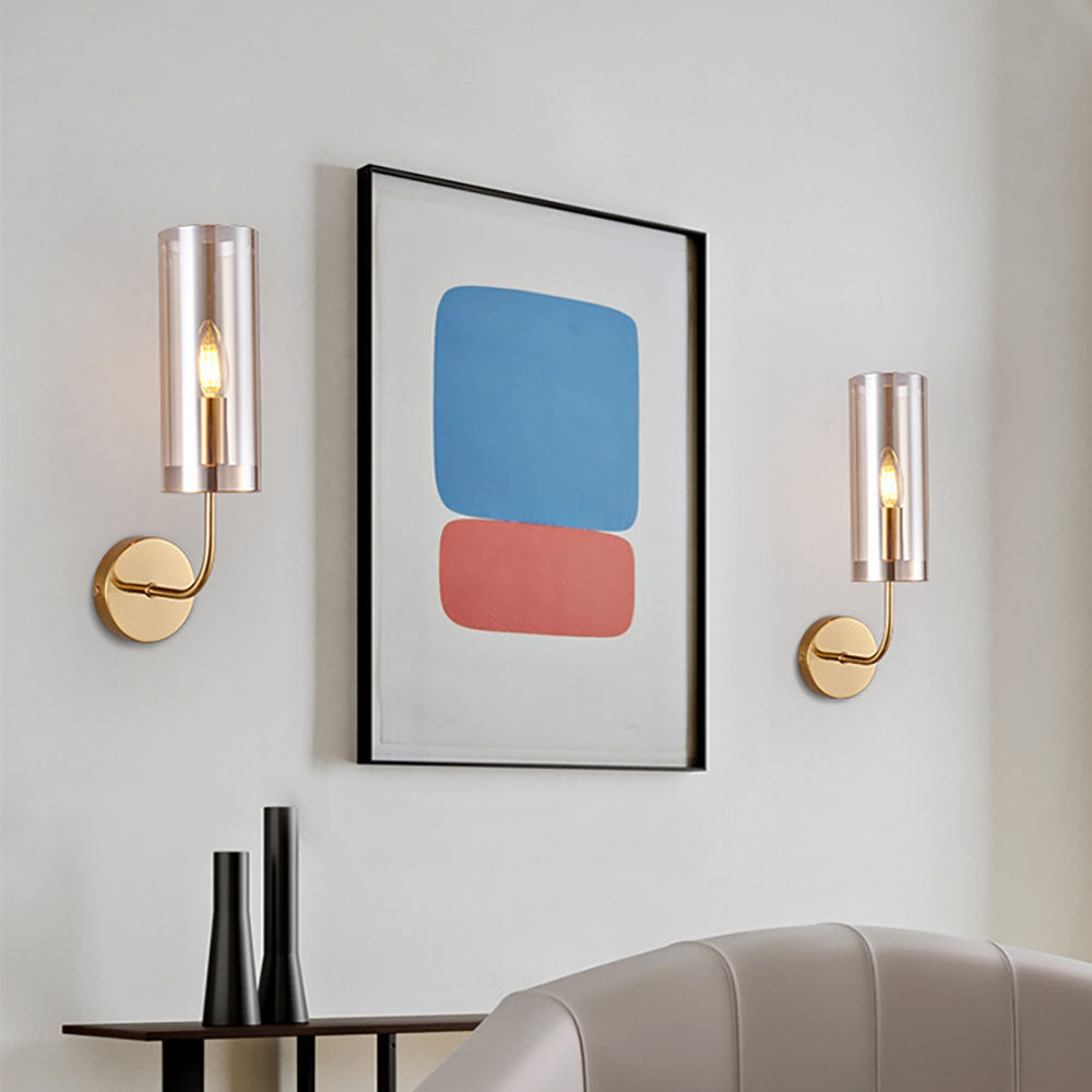 Arisha Post-Moderne Nordique Applique Murale 1/2 Lumières Métal/Verre Salon - Neutralighting
