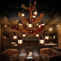 Epoch Lustre Vintage, Metal/Bois, Marron, Salon - Neutralighting
