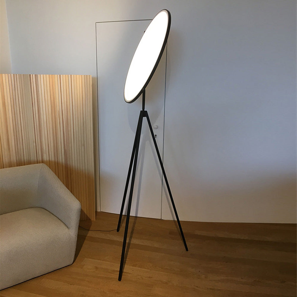 Mira Design Simple Lampadaire Rond Moderne Métal Noir/Blanc Salon - Neutralighting