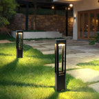 Ray Borne Extérieure Rectangulaire Simple, Métal/Acrylique, Noir, Jardin - Neutralighting