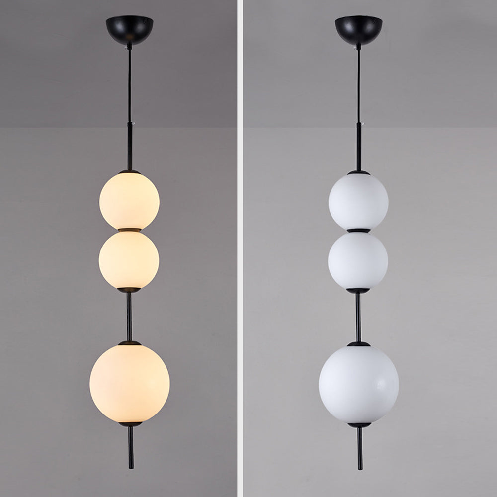 Valentina Luminaires Suspensions Bulle Moderne Simple Métal/Verre Noir Salon/Chambre à Coucher - Neutralighting