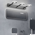 Arisha Applique Murale Miroir Ronde Moderne, Métal/Acrylique, Noir, Salle de Bain - Neutralighting