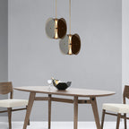 Valentina Suspension Rond LED Simplicité Noir Métal/Verre Chambre à Coucher - Neutralighting