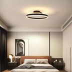 Arisha Plafonnier Rond Moderne, Métal/Acrylique, Noir/Blanc, Salon - Neutralighting