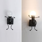 Luxo Applique Murale Design Italien LED Métal Noir/Blanc Chambre à Coucher/Salon - Neutralighting