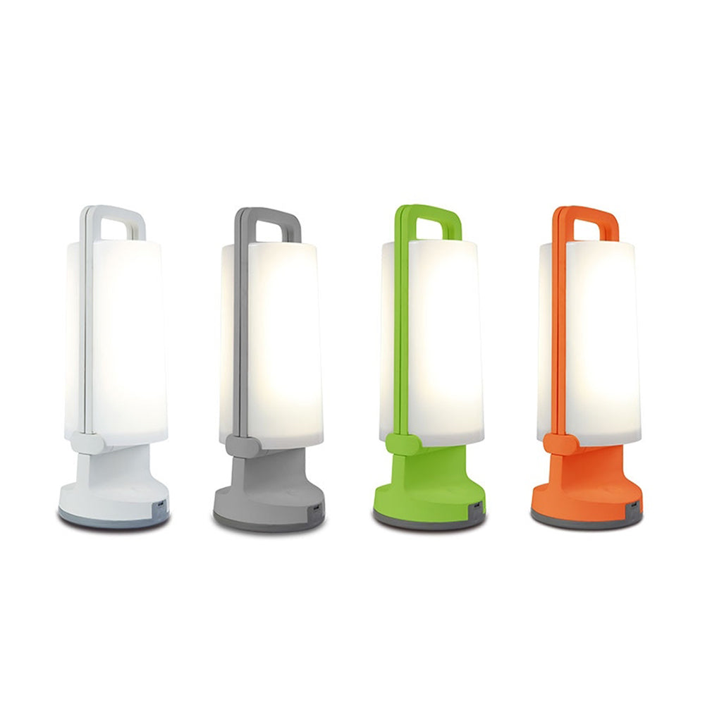 Ray Lampe de Table Cylindre Moderne, Acrylique, Gris/Blanc/Vert/Orange, Jardin - Neutralighting