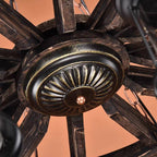 Epoch Ronde Vintage LED Lustre Bois/Métal/Verre Salon Cuisine - Neutralighting