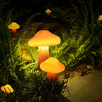 Ray Lampe Extérieure au sol Champignon Moderne, Résine, Orange, Cour - Neutralighting