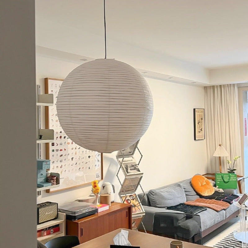 Ritta Japonais Sphérique Papier Métal Suspension Salon - Neutralighting