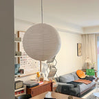 Ritta Japonais Sphérique Papier Métal Suspension Salon - Neutralighting