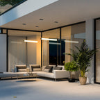 Ray Suspension Extérieure Cylindre Moderne, Métal/Acrylique, Noir/Blanc, Balcon - Neutralighting