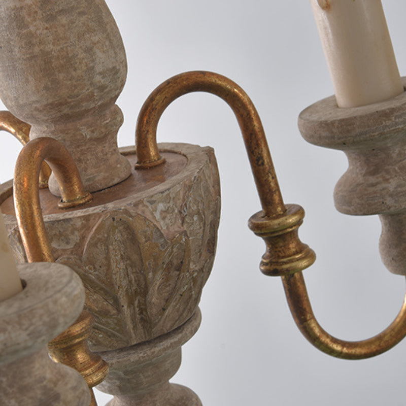 Silva Rustique Français Bois Lustre Salon Salle à Manger - Neutralighting