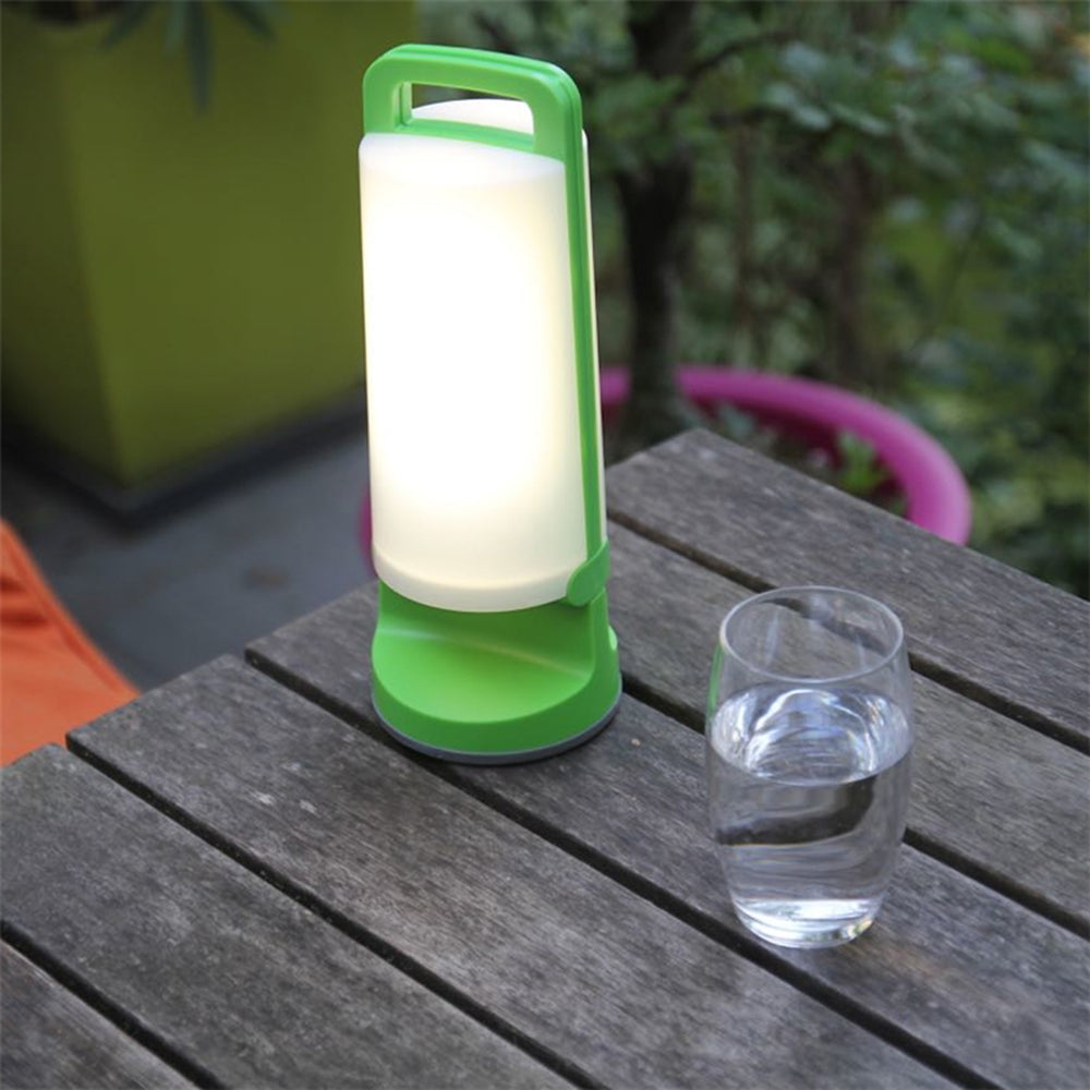 Ray Lampe de Table Cylindre Moderne, Acrylique, Gris/Blanc/Vert/Orange, Jardin - Neutralighting