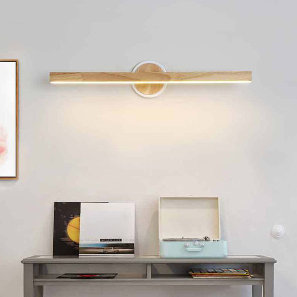 Muto Design LED Applique Murale à Miroir Rectangulaire Moderne Bois Salle de Bain/Chambre - Neutralighting