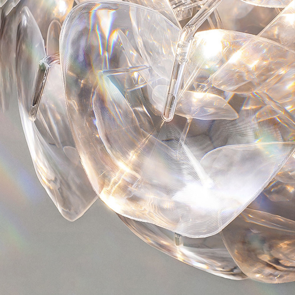 Arisha Suspension Globe Moderne, Metal/PVC, Transparent, Chambre - Neutralighting