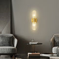 Valentina Applique Murale Luxe à Double Lumières, Métal/Verre, Or, Chambre - Neutralighting