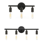 Silva Applique Murale Simple, Métal/Verre, Noir, Salle de Bain - Neutralighting