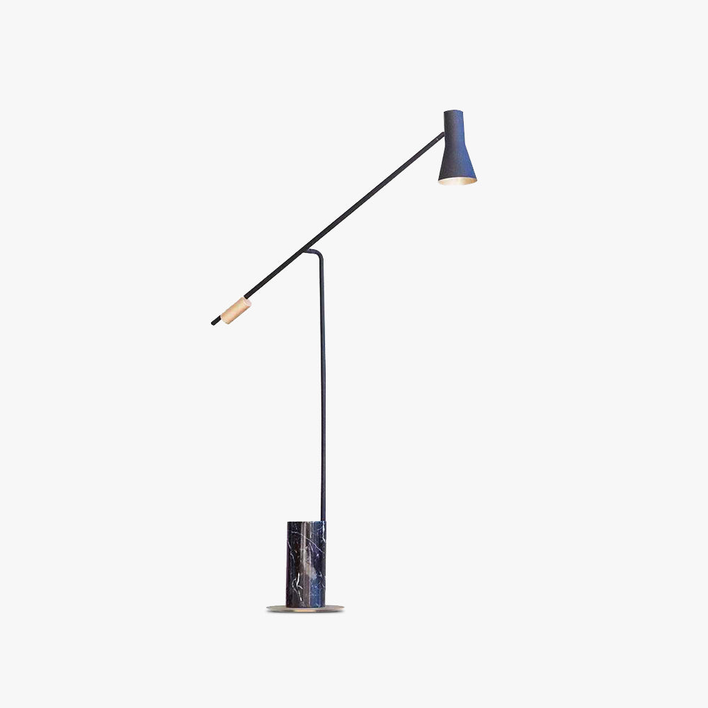 Arisha Lampadaire Cylindre Moderne, Marble/Métal, Noir, Salon - Neutralighting