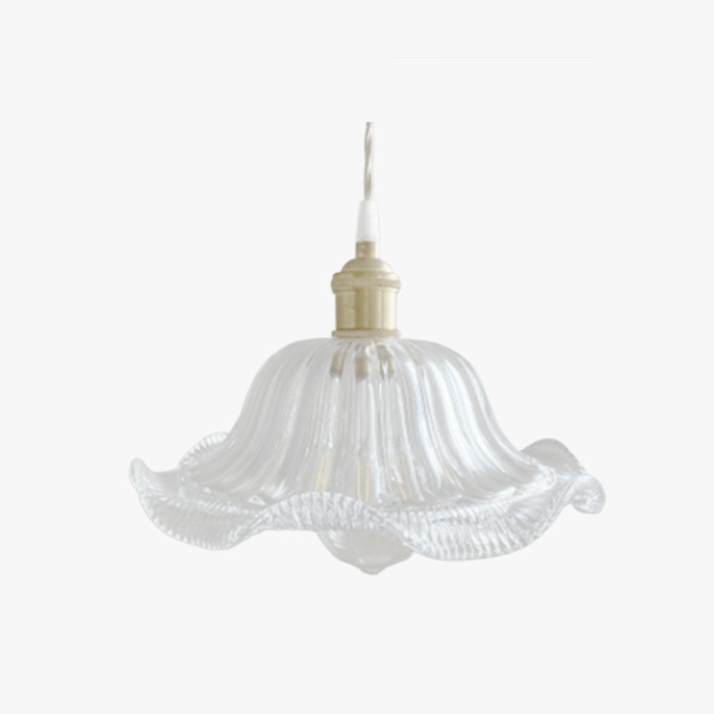 Valentina Luminaires Suspensions Art Deco Floral Vintage Métal/Verre Doré/Clair Salon/Chambre à Coucher - Neutralighting