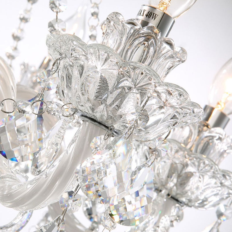 Silva Français Cristal Métal Lustre Salon Salle à Manger - Neutralighting