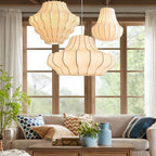 Ritta Design Italien Luminaires Suspensions Moderne Métal Soie Blanc Salle à Manger - Neutralighting