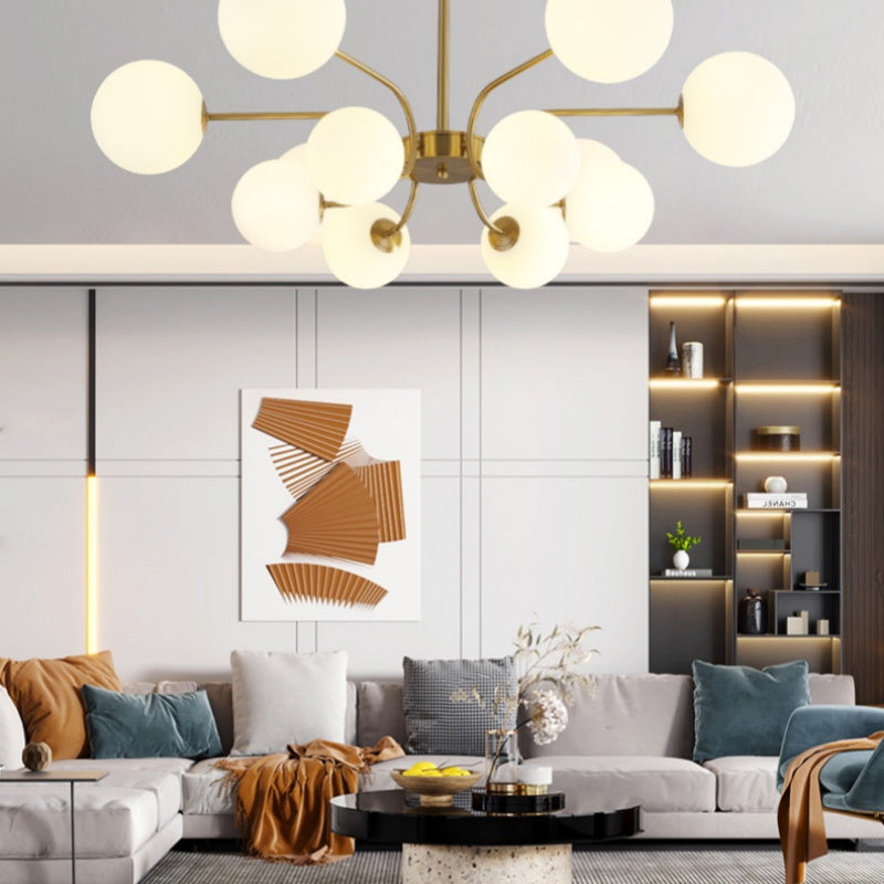 Valentina Moderne LED Lustre Chromé/Or Salon/Chambre À Coucher - Neutralighting
