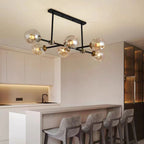 Valentina Moderne LED Suspension Noir Métal Verre Salon Chambre à Coucher - Neutralighting