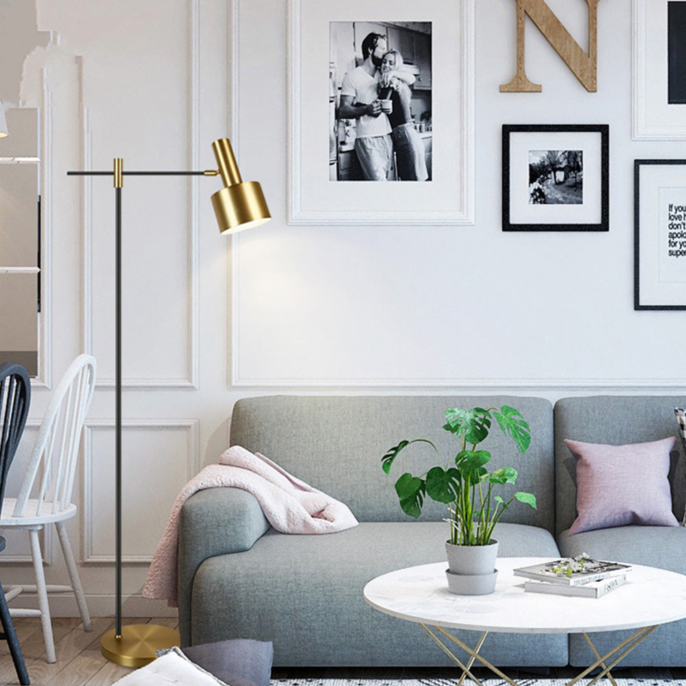 Arisha Design Lampadaire Linéaire Simple Métal Or/Noir Salon/Bureau - Neutralighting
