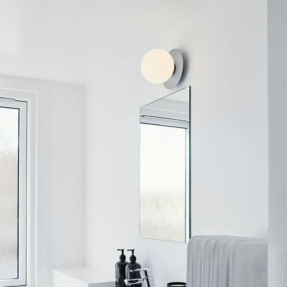 Melo Applique Murale Globe Moderne Design LED Métal Verre Noir/Or Salle de Bain - Neutralighting