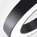 Arisha Luminaires Suspensions LED Anneau Simple Acrylique Noir/Blanc Salon/Cuisine - Neutralighting