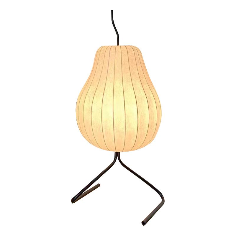 Ritta Lampadaire Poire Art Deco, Métal/Tissu, Beige, Salon - Neutralighting