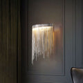 Arisha Applique Murale des Chaines à Franges Moderne Métal Argent Chambre à Coucher/Salon - Neutralighting