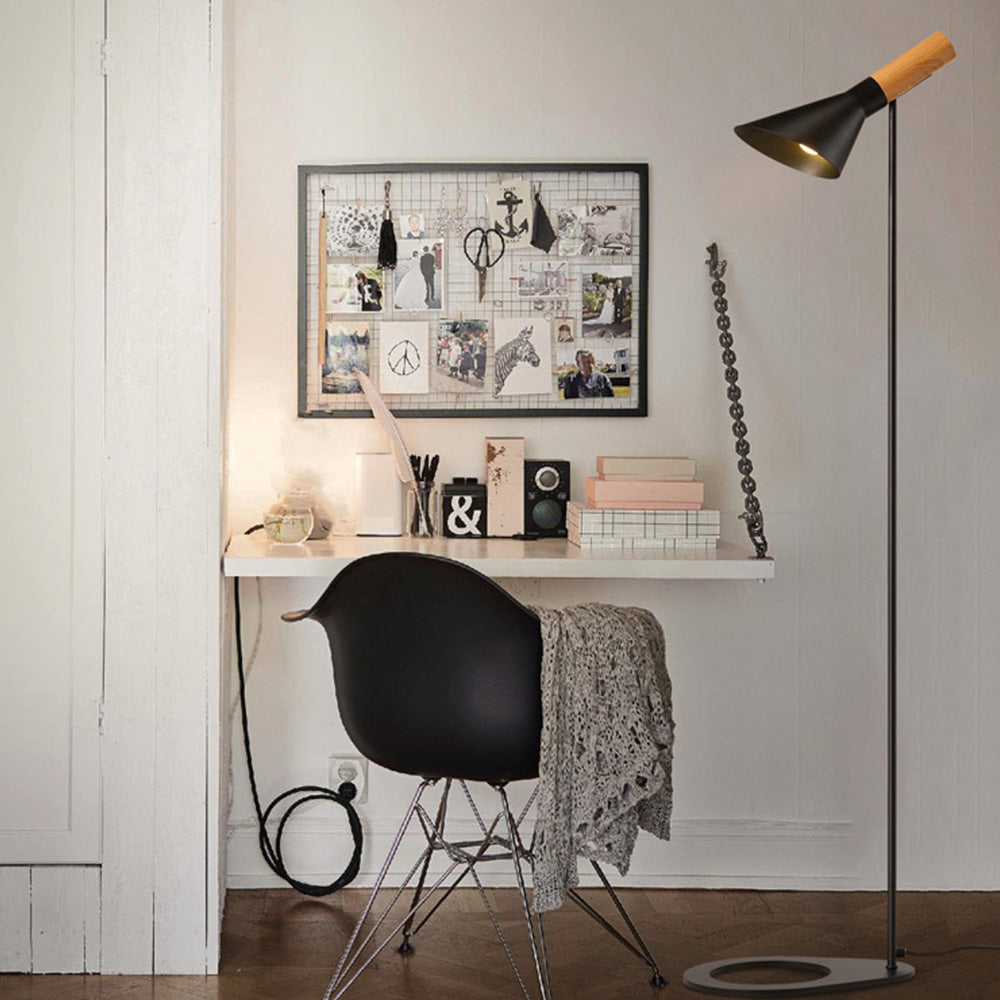 Arisha Design Lampadaire Minimalisme Métal Blanc/Noir Salon/Chambre à Coucher Intérieur - Neutralighting