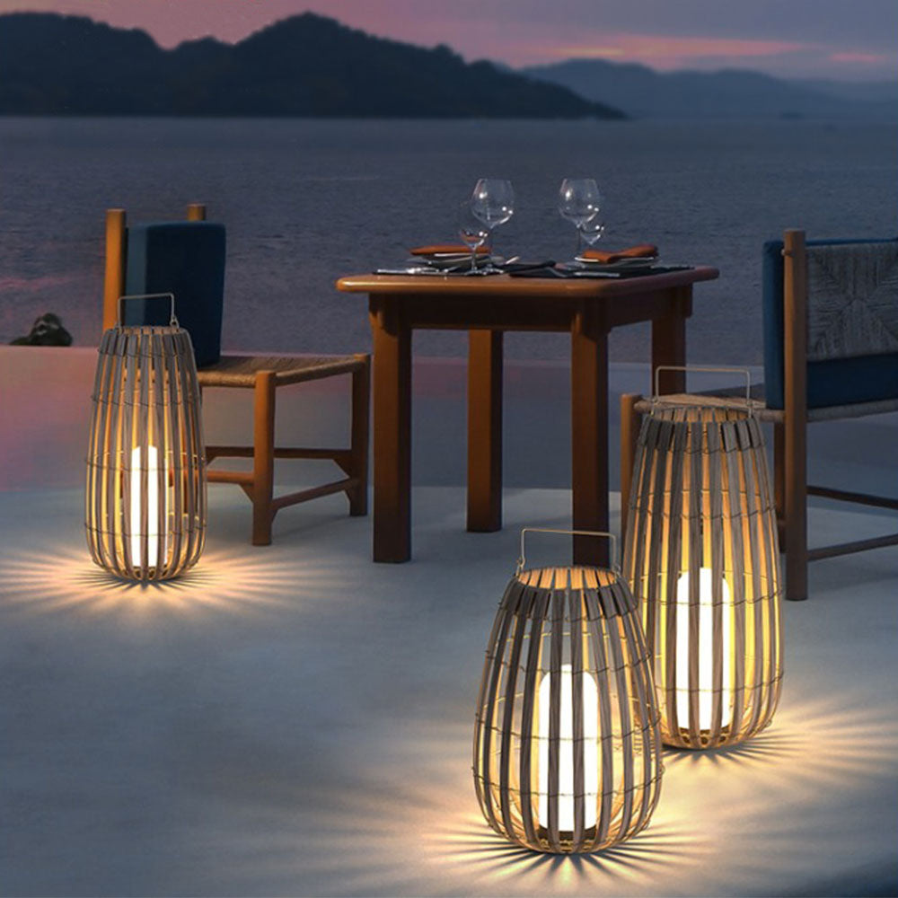 Ray Lampadaire Cylindre Vintage, Bois, Bois, Allée - Neutralighting