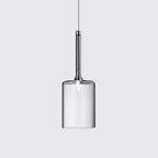 Priya Lustre Suspension Moderne Minimaliste Verre Clair/Gris Bar - Neutralighting