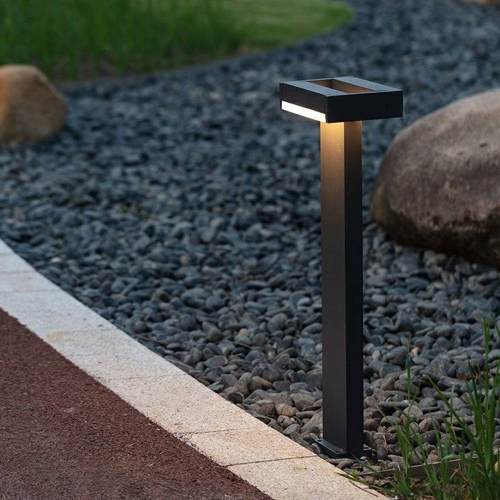 Ray Borne Extérieure Pivotante Moderne, Métal, Noir, Allée - Neutralighting