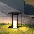 Ray Borne Extérieure Rectangulaire Minimalisme, Métal, Noir, Jardin - Neutralighting