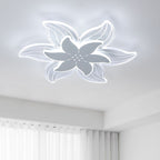 Arisha Fleur Moderne LED Plafonnier Blanc Métal Acrylique Salon - Neutralighting