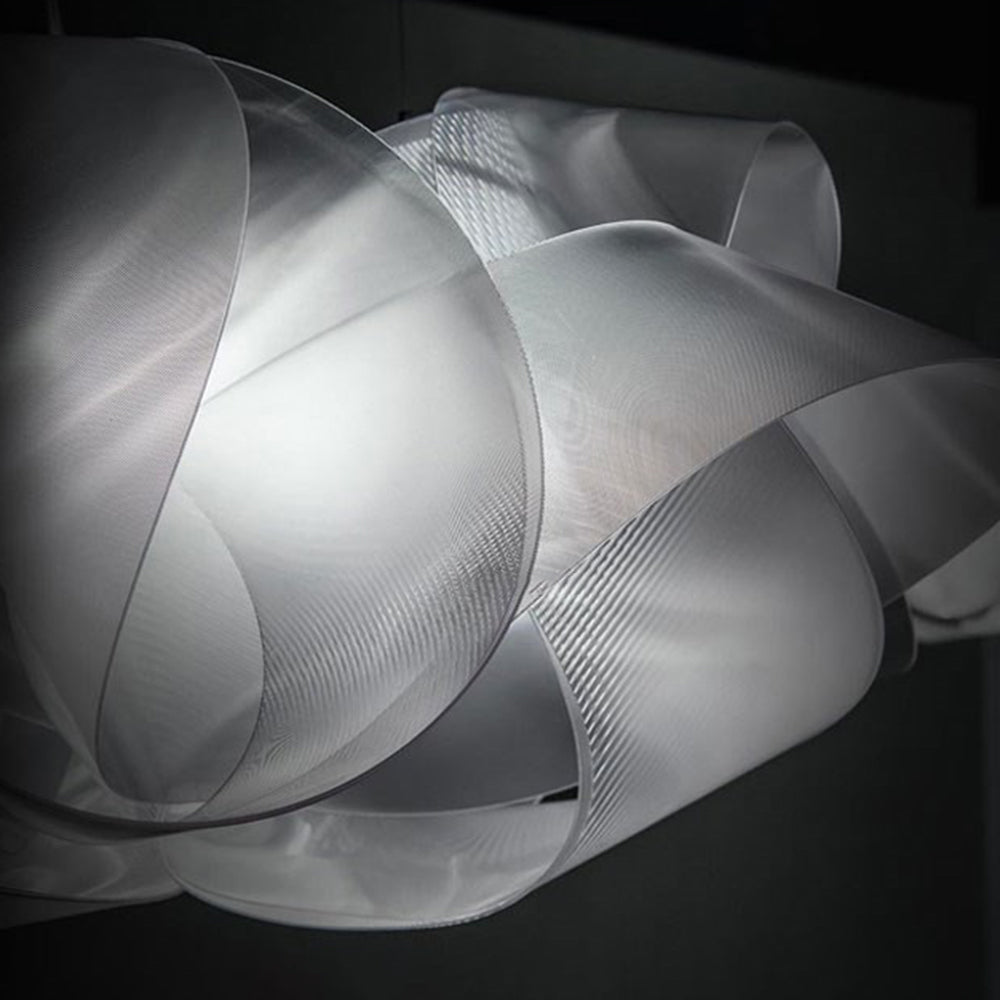 Arisha Suspension Fleur Simple, PVC, Blanc, Salon - Neutralighting