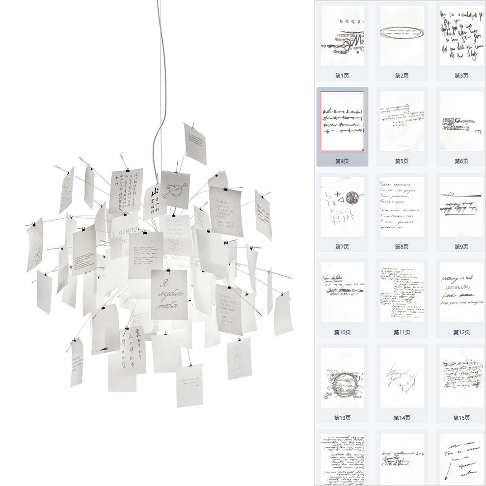 Ortheen Lustre Métal Papier Créativité Individuelle - Neutralighting