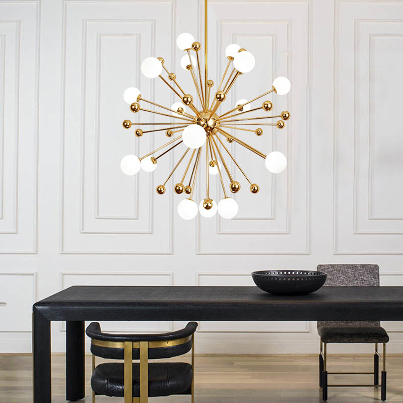 Silva Moderne LED Lustre Or Verre Salon/Chambre À Coucher/Salle À Manger - Neutralighting