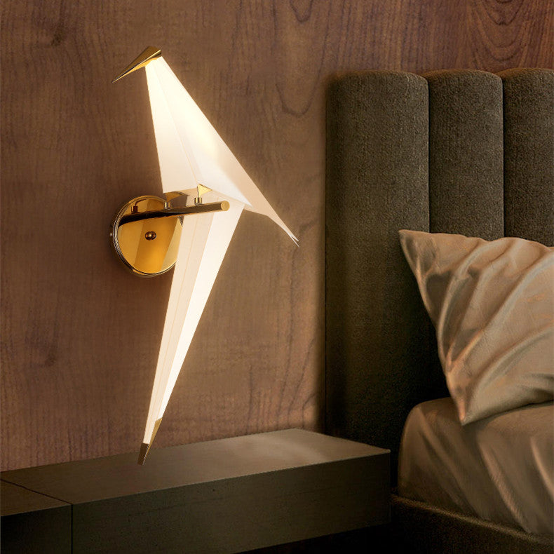 Arisha Lampe Murale Oiseau Vintage/Art-Deco, Métal/Acrylique, Chambre à Coucher - Neutralighting