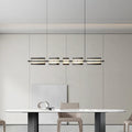 Arisha épuré et élégant Suspension Rectangulaire Moderne Noir Métal Salle à manger - Neutralighting