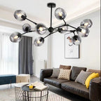 Valentina Suspension Multi Retro, Metal/Verre, Noir/Or, Chambre - Neutralighting