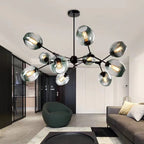 Valentina Suspension Multi Retro, Metal/Verre, Noir/Or, Chambre - Neutralighting
