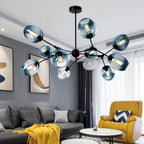 Valentina Suspension Multi Retro, Metal/Verre, Noir/Or, Chambre - Neutralighting