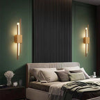 Drena Applique Murale Linéaire Moderne Marbre. Blanc/Vert/Or. Salon - Neutralighting