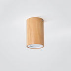 Muto Plafonnier Cylindre Moderne, Bois/Acrylique, Bois, Salon - Neutralighting