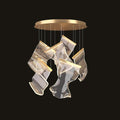 Kristy Suspension Carrée Contemporaine Métal/Acrylique Doré Salon/Escalier - Neutralighting